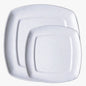 Melamine Double Glaze White Dinner/Rice Plates For Restaurant