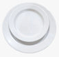 Melamine Double Glaze White Dinner/Rice Plates For Restaurant