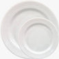 Melamine Double Glaze White Dinner/Rice Plates For Restaurant